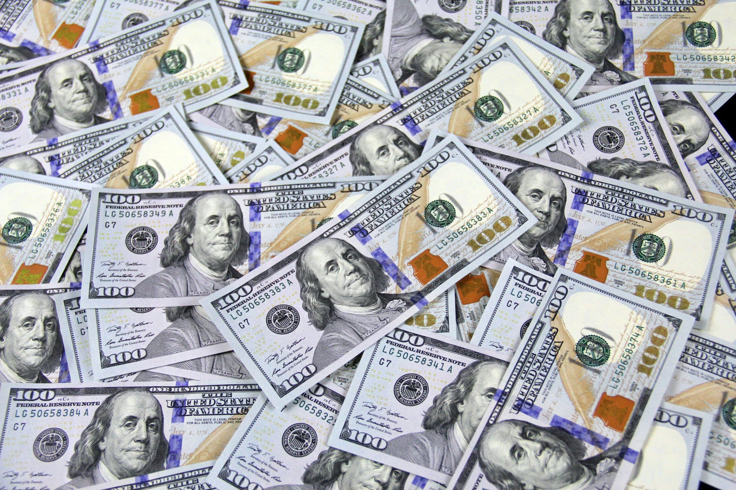 pile of $100