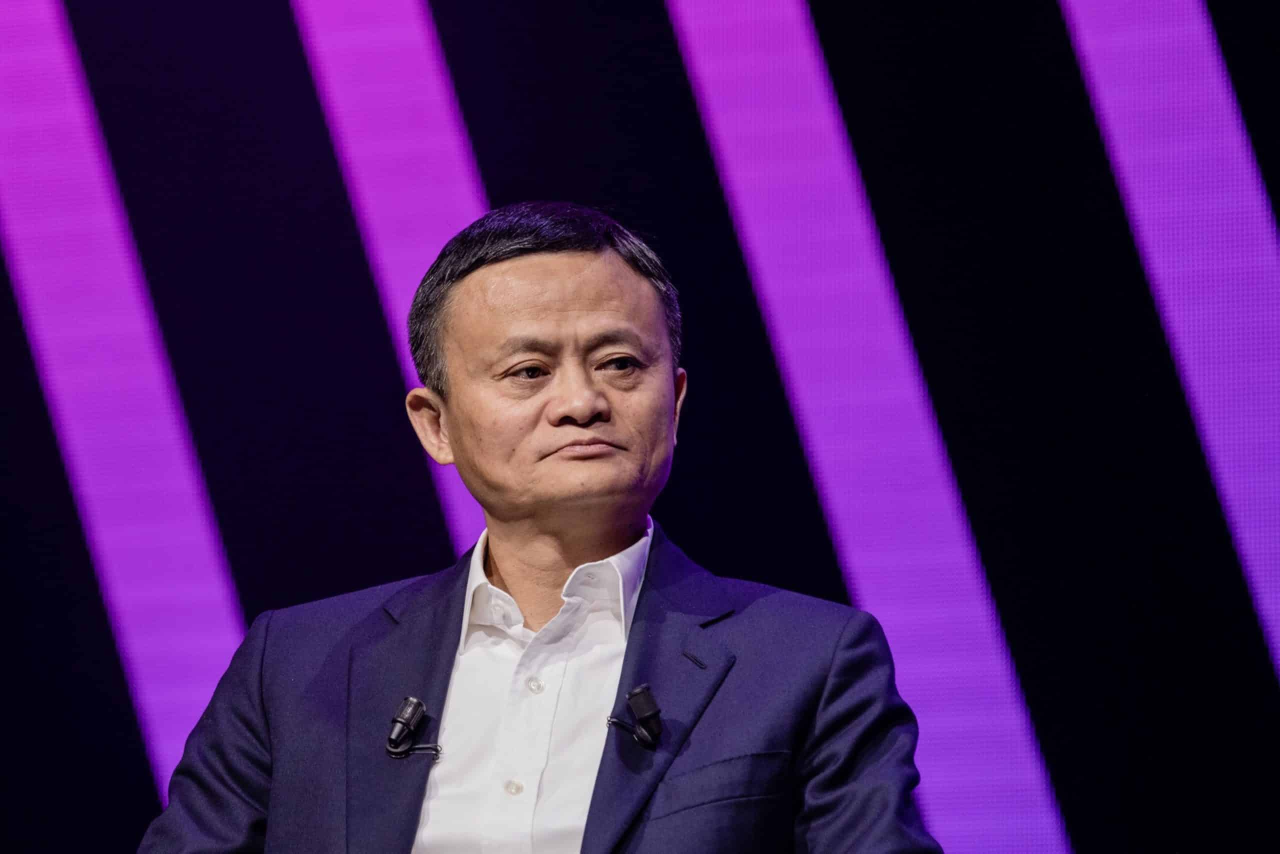 Jack Ma, chairman of Alibaba Group Holding Ltd., pauses during a fireside interview at the Viva Technology conference in Paris, France, on Thursday, May 16, 2019. Donald Trumps latest offensive against Chinas Huawei Technologies Co. puts Europe in an even bigger bind over which side to pick, but France's President Emmanuel Macron is holding the line.