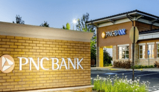A PNC branch at night