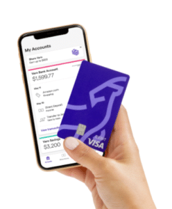 cell phone and visa card