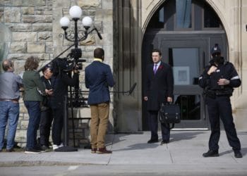 Pierre Poilievre, shown in November 2020, didn't directly answer a question about whether he'd keep Tiff Macklem on as governor of the Bank of Canada.