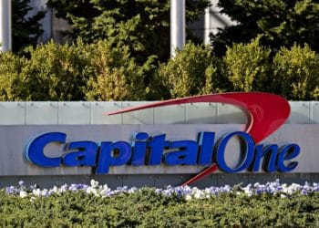 Signage is displayed outside Capital One Financial Corp. headquarters in McLean, Virginia, U.S., on Wednesday, Nov. 6, 2019. Capital One's July 29 disclosure of a data breach exposed the company to regulatory fines and lawsuits, which could cost more than $200 million according to Bloomberg Intelligence. Photographer: Andrew Harrer/Bloomberg