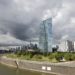 The River Main near the European Central Bank (ECB) headquarters in Frankfurt, Germany, on Thursday, Sept. 8, 2022. The ECB is on the brink of a jumbo three-quarter-point increase in interest rates to wrest back control over record inflation, even as the risk of a euro-zone recession rises. Photographer: Alex Kraus/Bloomberg