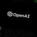 The OpenAI logo on a laptop computer arranged in the Brooklyn borough of New York.