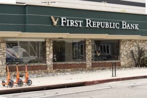 First Republic Bank A First Republic Bank branch in Santa Monica, California