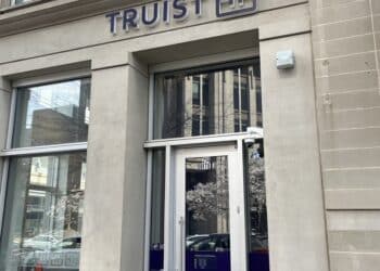 The outside of Truist's headquarters, Charlotte