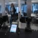 A robotic arm sits beside a contactless payment processing device, manufactured by VeriFone Systems Inc., in the testing room inside the Adyen NV headquarters in Amsterdam, Netherlands, on Monday, Oct. 29, 2018. Investors have flocked to fintech company Adyen, whose shares have risen from 240 euros at the time of the IPO, to as much as 609 euros a month later. Photographer: Jasper Juinen/Bloomberg