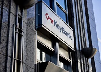 A KeyBank branch in downtown Salt Lake City, Utah, US, on Monday, July 10, 2023. KeyCorp is scheduled to release earnings figures on July 20.  Photographer: Kim Raff/Bloomberg