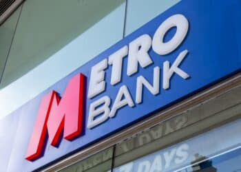 A logo at a Metro Bank Holdings Plc branch in London, UK, on Friday, Oct. 6, 2023. A group of Metro Bank Holdings Plcs bondholders approached the lender on Monday with a £600 million ($730 million) funding offer, according to the Financial Times. Photographer: Betty Laura Zapata/Bloomberg