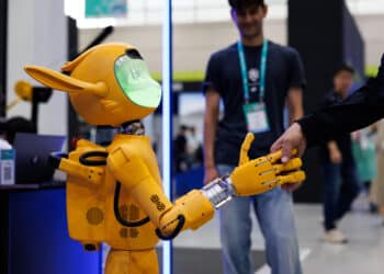 A humanoid robot at the Seoul AI Robot Show on Sept. 30.