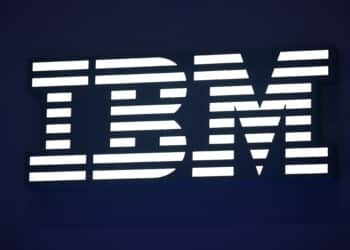 An International Business Machines Corp. (IBM) logo at the Lisbon Web Summit in Lisbon, Portugal, on Tuesday, Nov. 12, 2024. The annual conference gathers key industry figures in technology. Photographer: Zed Jameson/Bloomberg