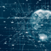 a digital grid superimposed over a globe