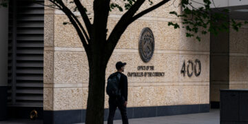 The Office of the Comptroller of the Currency in Washington, D.C. Photographer: Al Drago/Bloomberg