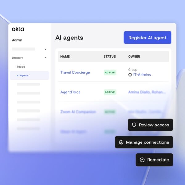 A screenshot of Okta for AI Agents
