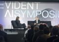 Marco Argenti on stage at Evident AI Symposium